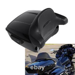 Black King Pack Trunk with Backrest Fit For Harley Tour Pak Touring Glide 14-21 20