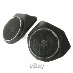 Black King Tour Pak Rear Speakers For Harley Davidson Touring Models 2014-2018