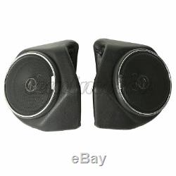 Black King Tour Pak Rear Speakers For Harley Davidson Touring Models 2014-2018