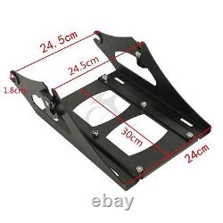 Black King Trunk Backrest 2 Up Rack Fit For Harley Tour Pak Road Glide 2014-2022