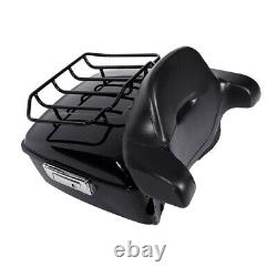 Black King Trunk Backrest Mount Fit For Harley Tour Pak Pack Road Glide 14-22 21