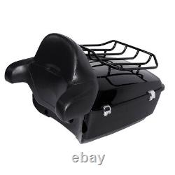 Black King Trunk Backrest Mount Fit For Harley Tour Pak Pack Road Glide 14-22 21