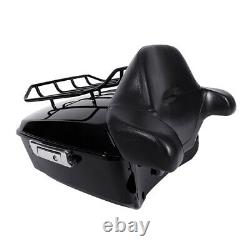 Black King Trunk Backrest Mount Fit For Harley Tour Pak Pack Road Glide 14-22 21