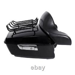 Black King Trunk Backrest Mount Fit For Harley Tour Pak Pack Road Glide 14-22 21