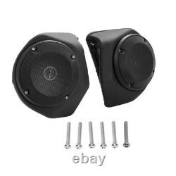 Black King Trunk Backrest Rack Speakers Fit For Harley Tour-Pak Road Glide 14-22