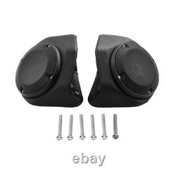 Black King Trunk Backrest Rack Speakers Fit For Harley Tour-Pak Road Glide 14-22