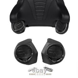 Black King Trunk Backrest Speaker Fit For Harley Tour Pak CVO Street Glide 14-Up