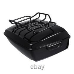 Black King Trunk Luggage Rack Solo Mount Fit For Harley Touring Touring 14-25