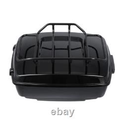 Black King Trunk Luggage Rack Solo Mount Fit For Harley Touring Touring 14-25