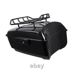Black King Trunk Luggage Rack Solo Mount Fit For Harley Touring Touring 14-25