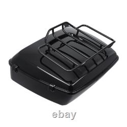 Black King Trunk Luggage Rack Solo Mount Fit For Harley Touring Touring 14-25
