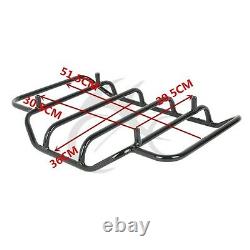 Black King Trunk Luggage Rack Speaker Fit For Harley Tour Pak Street Glide 14-22