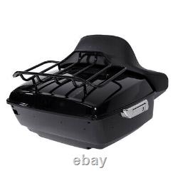 Black King Trunk Pad Luggage Mount Rack Fit For Harley Tour Pak Road Glide 14-21