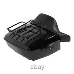 Black King Trunk Pad Luggage Rail Mount Fit For Harley Tour-Pak Road Glide 14-21