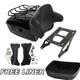 Black King Trunk Pad Mount Rack Docking Hardware Kit For Harley Touring 2014-up