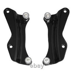 Black King Trunk Pad Mount Rack Docking Hardware Kit For Harley Touring 2014-Up