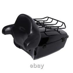 Black King Trunk Pad Mount Rack Docking Kit Fit For Harley Touring 2014-25