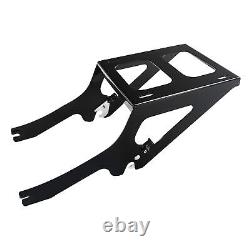 Black King Trunk Pad Mount Rack Fit For Harley Tour Pak Heritage Classic 18-22