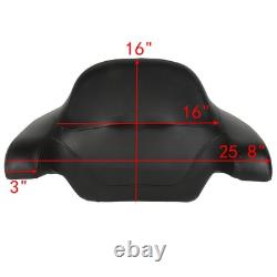 Black King Trunk Pad Rack Light Speaker Fit For Harley Tour Pak Touring 14-2025