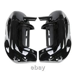 Black Lower Vented Fairing 6.5'' Speaker Grills Fit For Harley Touring 1983-2013