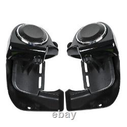 Black Lower Vented Fairing 6.5'' Speaker Grills Fit For Harley Touring 1983-2013