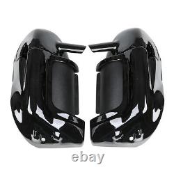 Black Lower Vented Fairing 6.5'' Speaker Grills Fit For Harley Touring 1983-2013