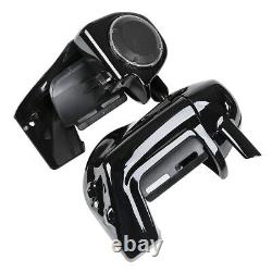 Black Lower Vented Fairing 6.5'' Speaker Grills Fit For Harley Touring 1983-2013