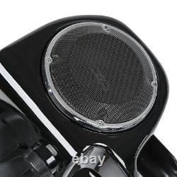 Black Lower Vented Fairing 6.5'' Speaker Grills Fit For Harley Touring 1983-2013