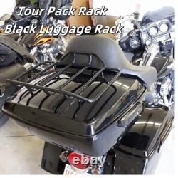 Black Luggage Top Rack For Harley Tour Pak Touring Road Glide Electra Glide