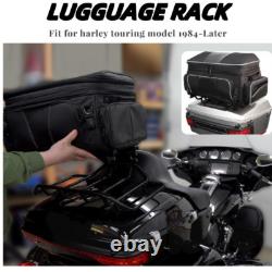 Black Luggage Top Rack For Harley Tour Pak Touring Road Glide Electra Glide