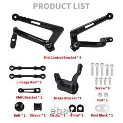 Black Mid Control Foot Kit Fit For Harley Touring Electra Street Glide 2009-2025
