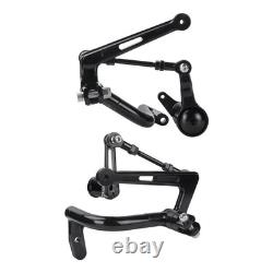 Black Mid Control Foot Kit Fit For Harley Touring Electra Street Glide 2009-2025