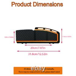 Black Orange Diamond Cut Rider Floorboards For Harley Touring Electra Glide FLHT