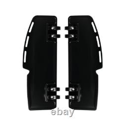 Black Orange Diamond Cut Rider Floorboards For Harley Touring Electra Glide FLHT