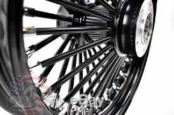 Black Out 16 X 3.5 48 Fat King Spoke Rear Wheel Rim Harley Touring Softail