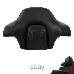 Black Passenger Backrest Pad Fit For Harley Tour Pak Street Road Glide 14-23 US