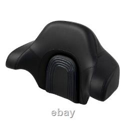 Black Passenger Backrest Pad Fit For Harley Tour Pak Street Road Glide 14-23 US