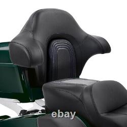 Black Passenger Backrest Pad Fit For Harley Tour Pak Street Road Glide 14-23 US