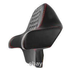 Black Passenger Backrest Pad Wrap-around Fit For Harley Tour Pak Touring 14-23