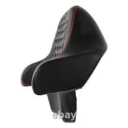 Black Passenger Backrest Pad Wrap-around Fit For Harley Tour Pak Touring 14-23