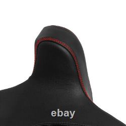 Black Passenger Backrest Pad Wrap-around Fit For Harley Tour Pak Touring 14-23