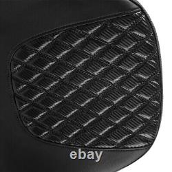 Black Passenger Backrest Pad Wrap-around Fit For Harley Tour Pak Touring 14-23