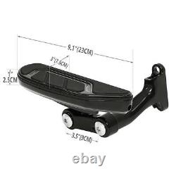 Black Passenger Footboard Footrest Long Footpegs Mount For Harley Touring 93-24