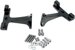 Black Passenger Footboard Mount Harley Tour Glide Classic FLTC 1993-1994