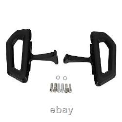 Black Passenger Footboards Kit Fit For Harley Touring Road Street Glide 1993-23