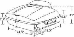 Black Pearl Chopped Tour Luggage Trunk Pad For Harley FLHR FLHXS FLTRX 1997+