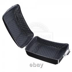 Black Pearl Chopped Tour Luggage Trunk Pad For Harley FLHR FLHXS FLTRX 1997+