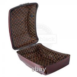 Black Pearl Chopped Tour Luggage Trunk Pad For Harley FLHR FLHXS FLTRX 1997+
