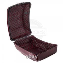 Black Pearl Chopped Tour Luggage Trunk Pad For Harley FLHR FLHXS FLTRX 1997+