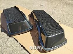 Black Pearl Mutazu Dual 6 x 9 Speaker Lids for Harley Touring Saddlebags 94-13